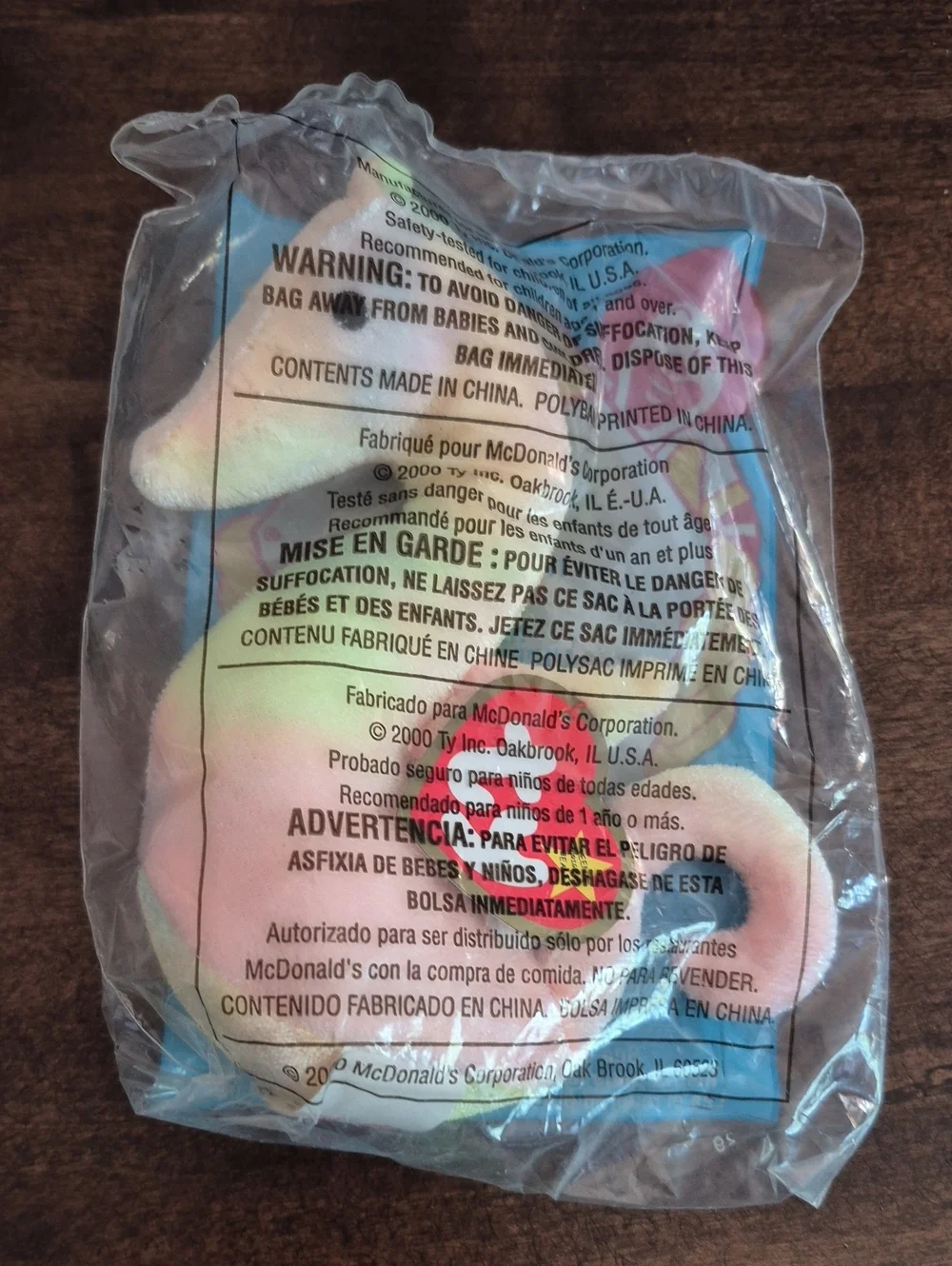 McDonald's Beanie Babies 4 Ziplock Bags Full